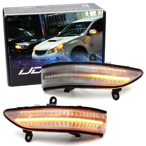Smoke Lens Sequential LED Side Mirror Lights For Subaru Impreza Forester Legacy