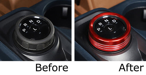 Red Shifter Knob Rotary/Gear Selector Ring Color Trim For 2022-up Ford Maverick