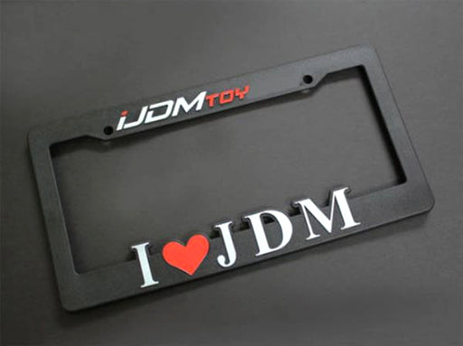 (2) I Love JDM License Plate Frames, I Heart JDM Number Plate Frame For Car SUV