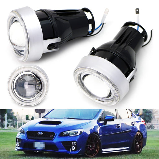 Direct Fit LED Halo Angel Eyes Projector Fog Lights Kit For Acura Honda Ford etc