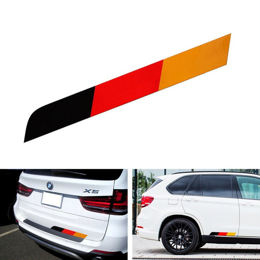 17x2" Reflective Germany Flag Stripe Decal Sticker For Audi BMW Mercedes MINI VW