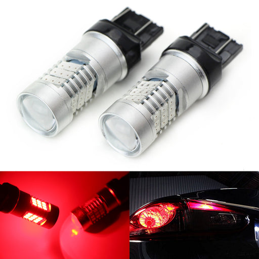 (2) Brilliant Red 30-SMD 7440 7443 LED Bulbs For Turn Signal, Backup DRL Lights