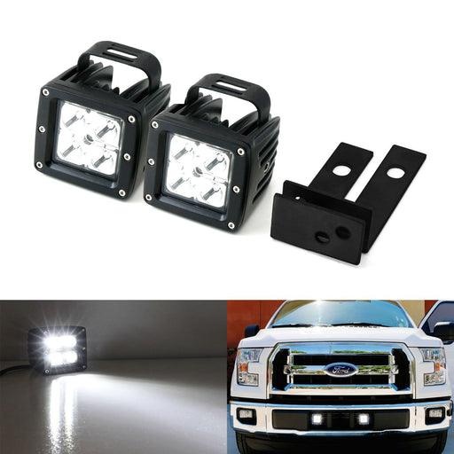40W CREE LED Pods w/ Lower Bumper Mounting Bracket, Wirings For 15-20 Ford F150