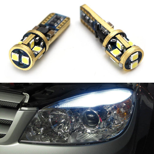 10-SMD-5630 2825 W5W T10 Canbus Error Free LED Parking Bulb License Plate Lights