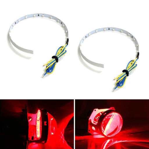 Red 15-SMD High Power LED Demon Eye Halo Ring Kit For Headlight Projector Lens