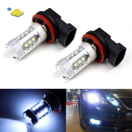 8000K Light-Blue 80W High Power CREE H11 H8 LED Replacement Bulbs For Fog Lights