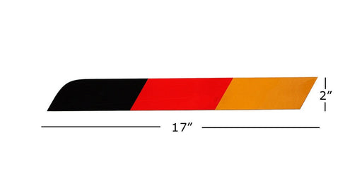 17x2" Reflective Germany Flag Stripe Decal Sticker For Audi BMW Mercedes MINI VW