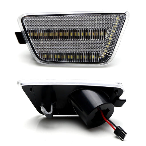 Clear Lens Amber Double-Row Full LED Side Marker Lights For 2011-15 Chevy Cruze