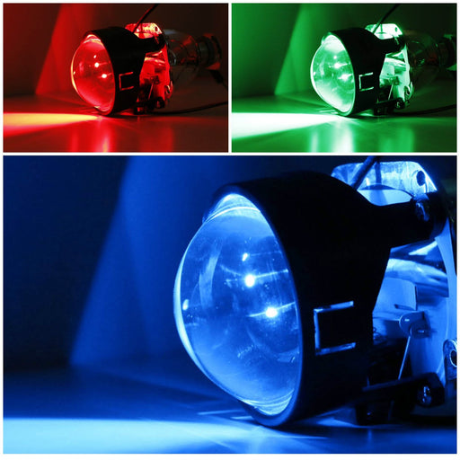 Mini 2.5" H1 Bi-Xenon HID Projector Lens + RGB LED Kit For Custom Headlight DIY