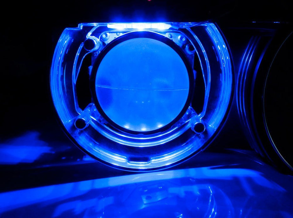 v2. Blue Demon Eyes LED Modules For Car Bike Headlights Projector Retrofit DIY