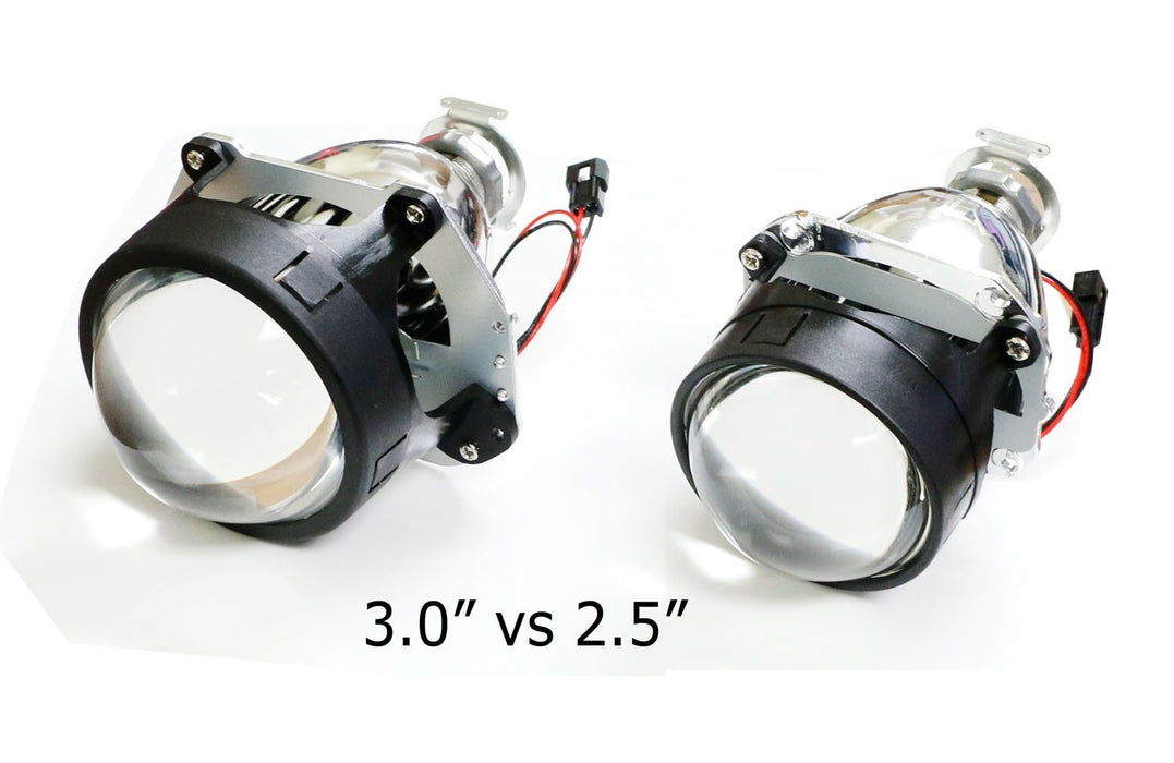 2x 3.0" H1 Bi-Xenon Projector Lens For Custom Headlights HID Conversion Retrofit