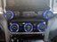 5pc Sports Blue Center AC/Stereo Volume Switch Ring Cover Trims For 2019-up RAM