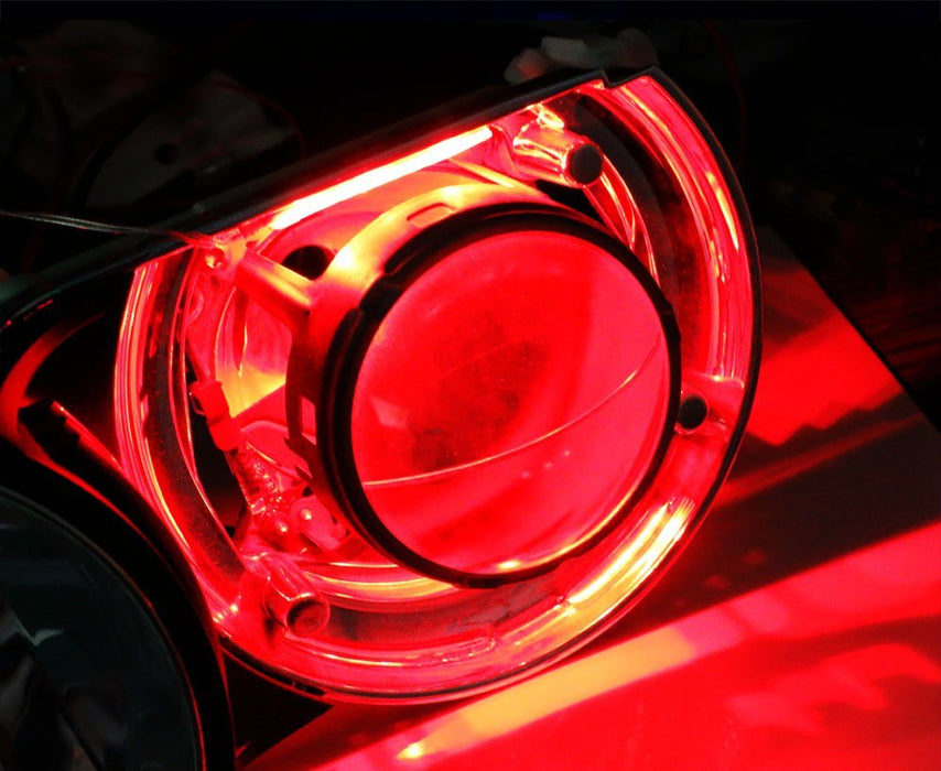 v2. Red Demon Eyes LED Modules For Car Bike Headlights Projector Retrofit DIY