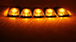 (5) Smoked Lens Cab Roof Marker Running Lamps w/ Amber LED Lights For Truck 4x4