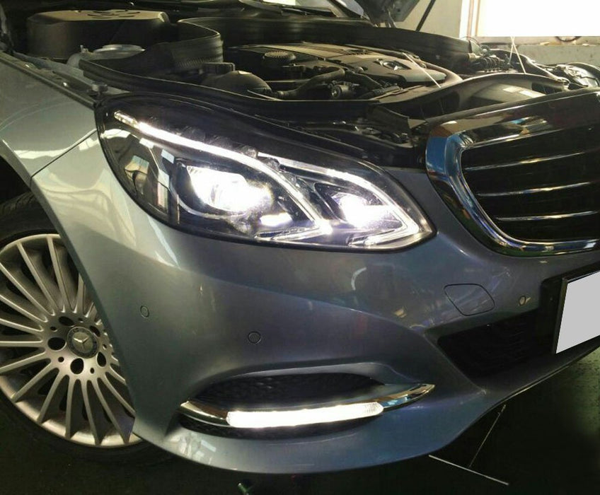 Direct Fit 10W LED Daytime Running Lights For 13-15 Mercedes E350 Regular Bumper