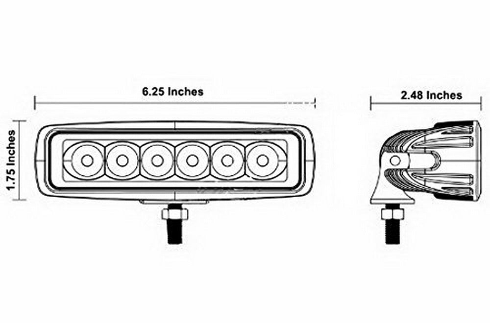 1x Universal 18W Osram LED Lighting Bar For DRL Driving Light, Rear Fog, Backup
