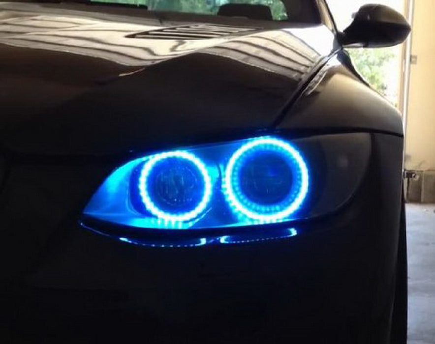 Xenon Headlight RGB Multi-Color LED Angel Eyes For BMW E92 E93 3 Series M3 Coupe