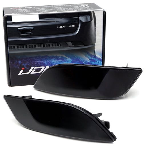 OE-Spec Dark Smoke Lens Rear Bumper Reflector Replacements For Jeep 17+ Compass