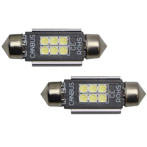 White 9-SMD-5730 36mm LED Bulbs For Car Interior Dome Lights 1.50" 6411 DE3425