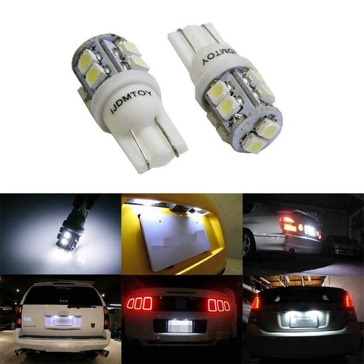 White 10-SMD 168 194 2825 W5W LED Replacement Bulbs For Exterior Interior Lights