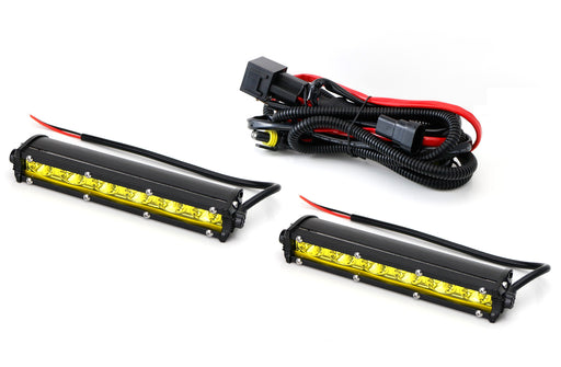 18W Yellow CREE LED Daytime Running Light Kit w/ Relay Wire Harness For Car SUV