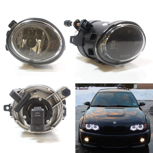 Complete Clear Fog Lights w/ Halogen Bulbs For 2001-05 BMW M3 3 Series, 99-02 M5