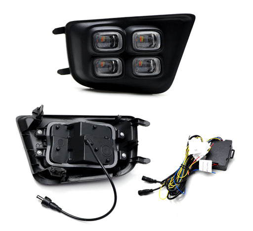 Fog Replace Switchback LED Daytime Running Light Kit For 2012-2015 Toyota Tacoma