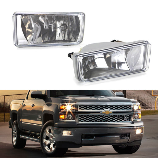 Complete Clear Lens Fog Lights Kit For Chevy 1500 2500 3500 Suburban Tahoe