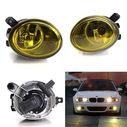 Gold Yellow Fog Lights w/ Halogen Bulbs For 01-05 BMW E46 M3 3 Series, 99-02 M5