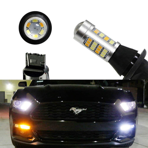 Switchback LED Bulbs For 2015-up Ford Mustang Turn Signal Light DRL Conversion