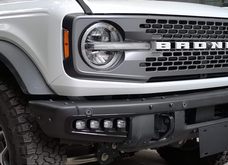 Modular Bumper Fit White/Amber Switchback LED DRL Fog Lights For G6 Ford Bronco