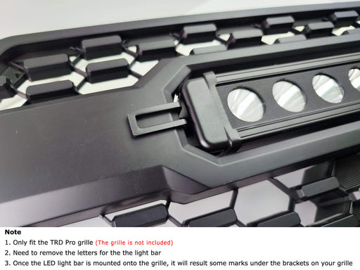TRD Pro Grill Center Fit 80W CREE LED Light Bar Kit For 2016-2023 Toyota Tacoma