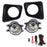 Complete Clear Lens Fog Light Kit w/ Bezel Covers Wiring For 14-21 Toyota Tundra