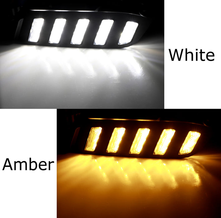 Below Headlamp White/Amber Sequential LED Daylight Kit For 2016-23 Toyota Tacoma