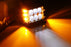 White 30W LED Pod Lights w/ Amber Side Shine For Truck SUV Jeep Off-Road ATV 4x4