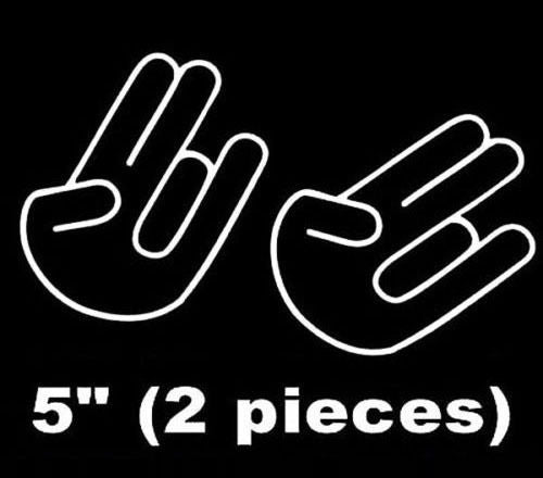 2 pieces 5" JDM SHOCKER HAND Logo Import Drift Car Window Decal Vinyl Stickers