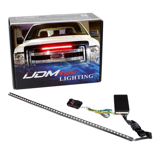 24" 7-Color Under Hood Behind Grille LED Knight Rider Strip Light Bar w/ Remote