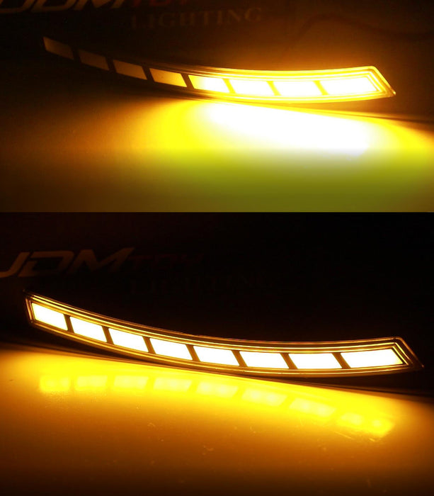 Dark Lens White/Amber Sequential Blink LED Front Side Markers For 23+ Honda CRV