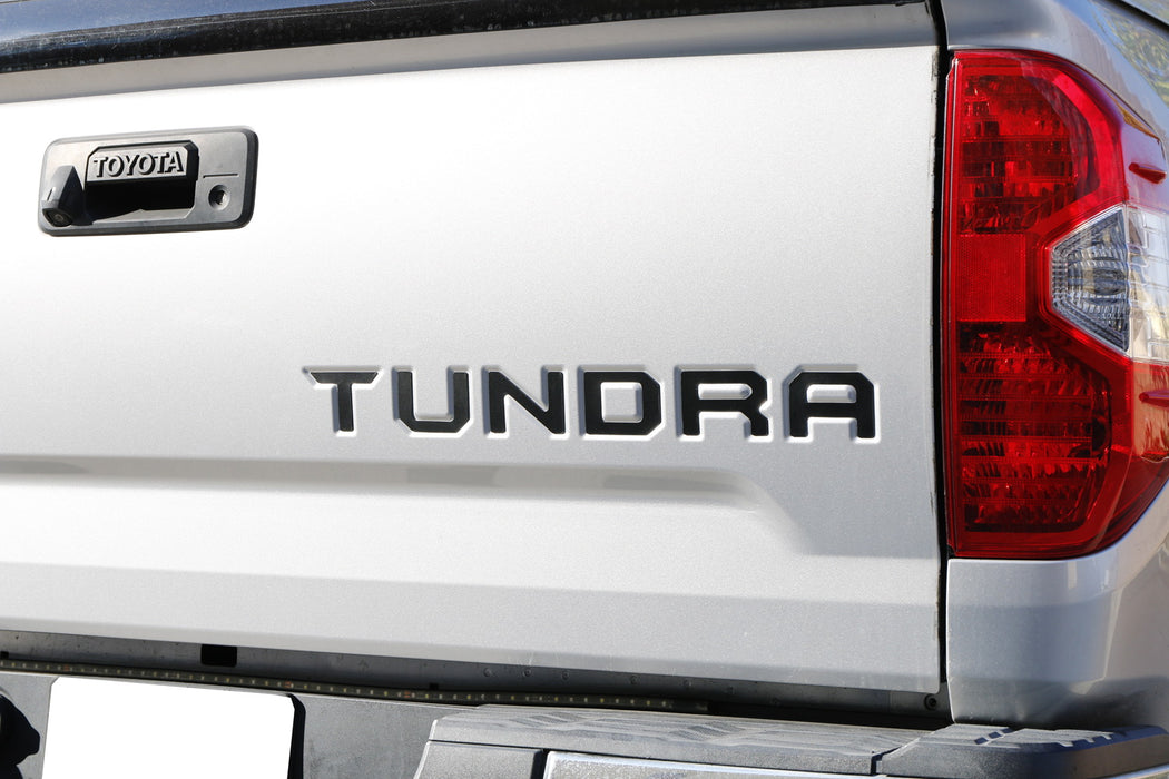 Matte Black Finish 3D 6pcs Tailgate Letter Pieces For 2014-up Toyota Tundra