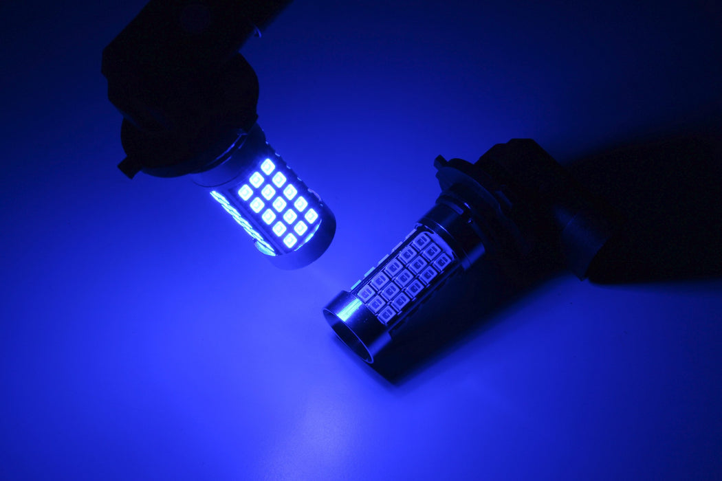 Super Bright Ultra Blue 68-SMD H11 LED Bulbs For DRL Driving Fog Lights