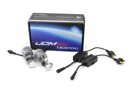 H4/9003 Dual Beam Hi/Lo LED Headlight Lens Bulbs - H4 Halogen to LED Projector