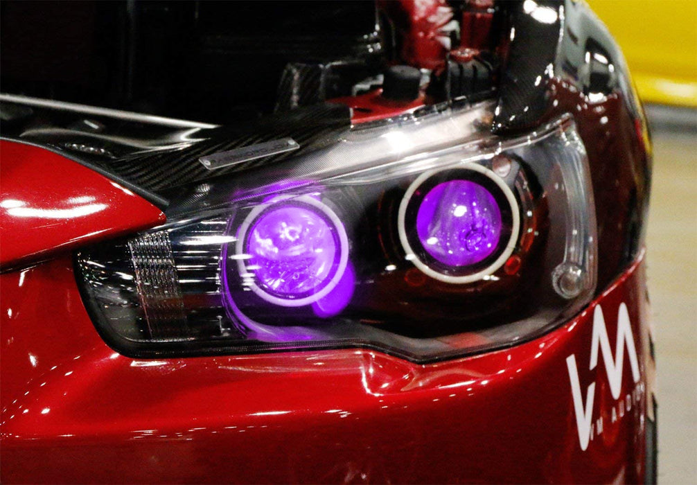 Purple 3-SMD LED Lighting Ribbons For Car Projector Headlight Demon Eye Retrofit