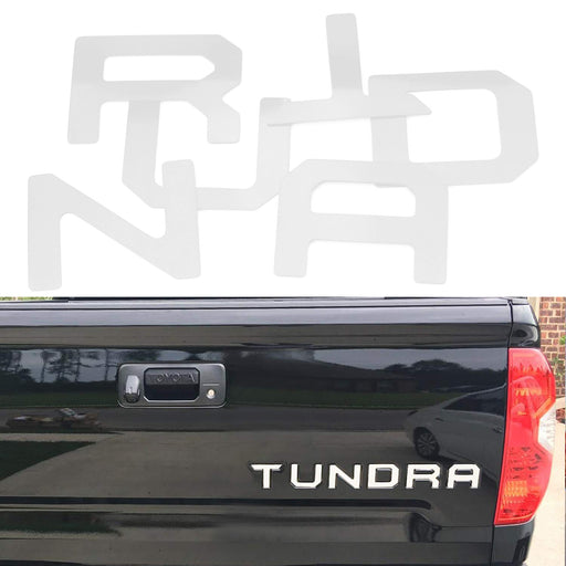 Matte White Finish 3D 6pcs Tailgate Letter Pieces For 2014-up Toyota Tundra