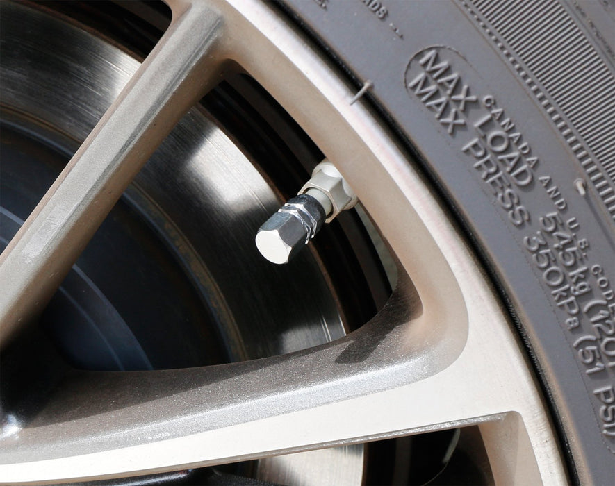 (4) Tuner Racing Style Aluminum Tire Valve Caps (Hexagon Shape)-iJDMTOY