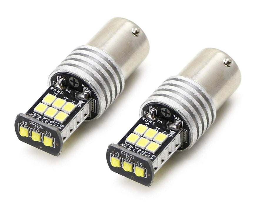 3-SMD LED on Top plus 12-SMD 360-degree shine 1156 LED Bulbs For Backup Lights-iJDMTOY