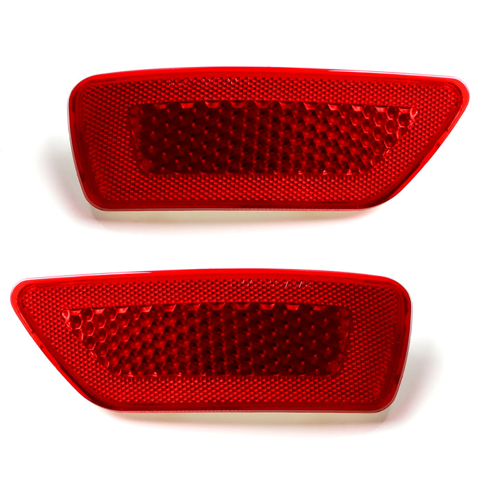 OE Red Lens Rear Bumper Reflectors Fit Jeep 11-20 Grand Cherokee Compass Journey