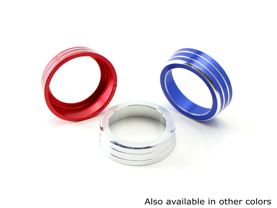 Silver Anodized Aluminum AC Climate Control Ring Knob Covers For 16+ Honda Civic
