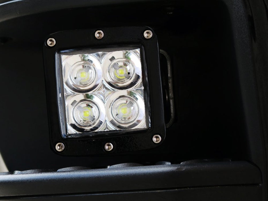 40W LED Pods w/ Rear Bumper Foot Step Bracket Wiring For 15-up Silverado Sierra