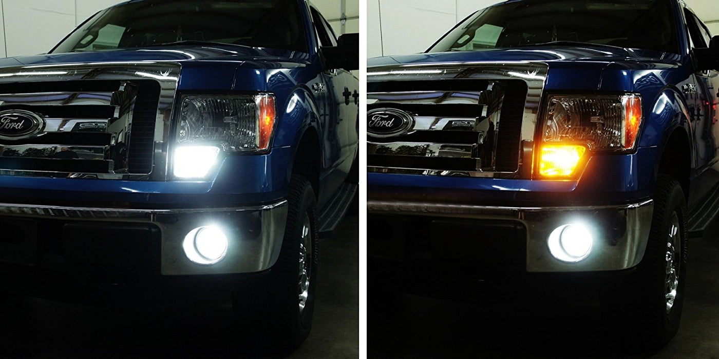 LED Daytime Running Lights/Turn Signal Conversion Kit For Ford F-150 Headlights