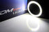 Black Shroud w/White 40-SMD LED Halo Ring Angel Eyes For Fog, Headlight Retrofit